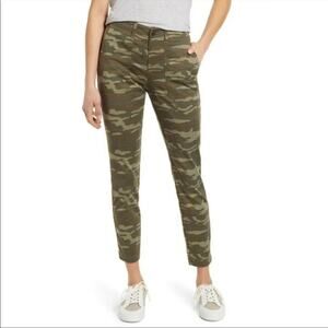 Caslon Camouflage Pants 28 Green Womens Casual Classic Camo